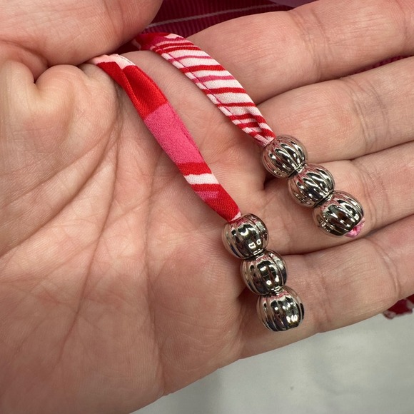 Caroline Constas Crop Top Pink Tribal Print Long Sleeve Blouse Keyhole Size L - Picture 5 of 8